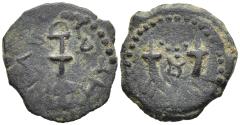 Ancient Coins - Judean King Herod the Great AE15 Prutah Anchor / Caduceus Between Cornucopias