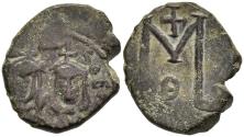 Ancient Coins - Byzantine Empire Michael II and Theophilus 821-829 AD Half Follis