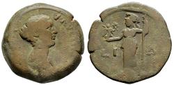 Ancient Coins - Faustina Jr AE34 Drachm Alexandria Egypt 150-1 AD Athena Holds Victory & Spear