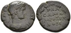Ancient Coins - Hadrian AE18 Samosata Commagene Syria 132-3 AD Inscription in Wreath