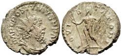 Ancient Coins - VF Postumus Silver antoninianus Treveri mint 268 Jupiter Standing Nude