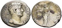 Ancient Coins - Rare Hadrian 117-138 AD Silver Denarius Moneta Holds Scales & Cornucopia
