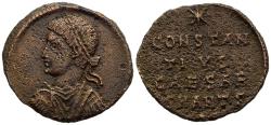 Ancient Coins - Rare Constantius II Caesar AE18 Centenionalis Antioch Mint Bust Left