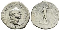 Ancient Coins - Vespasian Rome Mint Silver Denarius 75-6 AD Jupiter Sacrificing Over Altar