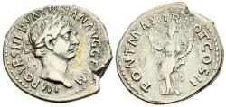 Ancient Coins - VF Trajan 98-117 AD Silver Denarius Pax with Olive Branch Cornucopia