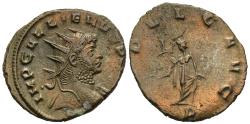 Ancient Coins - aEF Gallienus Antoninianus Strong Portrait / Spes (Hope) From Indulgentiae