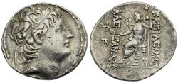 Ancient Coins - Seleukid Kingdom Alexander II Zabinas 128 - 122 BC Tetradrachm Antioch