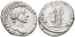Ancient Coins - VF Trajan Bostra Arabia Silver Drachm 112 AD Figure of Arabia with Camel