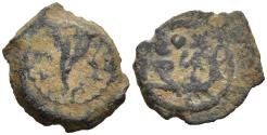 Ancient Coins - Scarce Herod Archelaus Ethnarch of Samaria Judea & Idumea 4 BC-6 AD Prutah