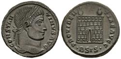 Ancient Coins - Choice EF Constantine the Great AE19 Siscia 326-7 AD Campgate