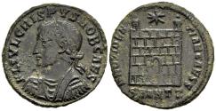 Ancient Coins - aVF Crispus Caesar 317-326 AD Centenionalis Antioch Campgate
