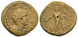 Ancient Coins - Gordian III Deultum Thrace AE24 Apollo Holds Branch Bow and Arrow 241-2 AD