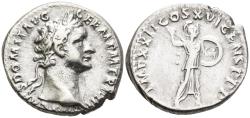 Ancient Coins - aVF Domitian Silver Denarius Rome Mint Minerva Brandishing Javelin