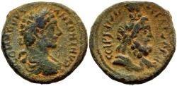 Ancient Coins - Commodus 177-192 AD Caesarea Maritima Samaria Syria AE26 Sarapis