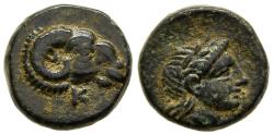 Ancient Coins - gVF Kebren Troas 350-310 BC AE11 Ram Head Right / Laureate Head of Apollo Right
