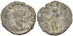 Ancient Coins - VF Claudius II Gothicus Antoninianus Jupiter Holding Thunderbolt Scepter