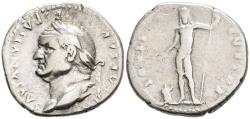 Ancient Coins - Ch F Vespasian Silver Denarius Excellent Portrait / Jupiter Stands Facing Nude