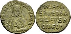 Ancient Coins - Byzantine Leo VI the Wise AE25 Follis Constantinople Leo Through God Emperor