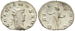 Ancient Coins - Ch aVF Gallienus Silvered Antoninianus Sol Commanding the Sun to Rise