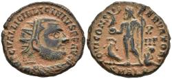 Ancient Coins - gVF Desert Patina Licinius I AE19 Follis Jupiter Victory Eagle & Captive