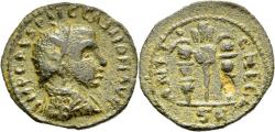 Ancient Coins - Gallienus 253-268 AD Antioch in Pisidia AE23 Vexillum and Two Standards