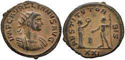 Ancient Coins - Ch gVF Aurelian Antoninianus Antioch To The Restorer of the World Desert Patina