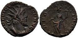 Ancient Coins - Romano-Gallic Victorinus Cologne 271 AD Providence Holding Rod Over Globe