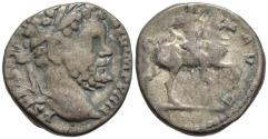 Ancient Coins - Septimius Severus Silver Denarius 197 AD PROFECTIO AVG Emperor on Horseback
