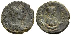 Ancient Coins - Hadrian Gerasa Arabia Petraea (Jerash Jordan) AE23 Artemis Tyche 129-130 AD