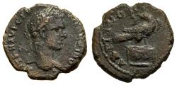 Ancient Coins - aVF Caracalla Hadrianopolis Thrace AE18 Eagle on Garlanded Altar