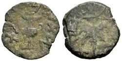 Ancient Coins - First Jewish Revolt Year 2 67-8 AD Prutah Amphora / Grape Leaf on Vine