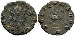 Ancient Coins - VF Gallienus Antoninianus Rome Mint 267-8 AD Pegasus Flying Right