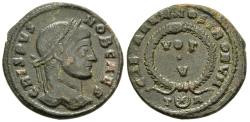 Ancient Coins - Crispus Caesar 317-326 AD Centenionalis Arles Mint VOT V in Wreath