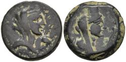 Ancient Coins - Anazarbus Cilicia AE17 Hemiassarion 114-5 AD Busts of Persephone / Demeter