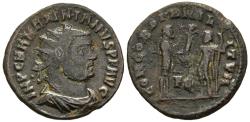 Ancient Coins - Ch F Maximian Post-reform Radiate Cyzicus Mint 295-9 AD Emperor & Jupiter