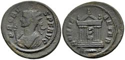 Ancient Coins - Ch F Probus Antoninianus Bust in Imperial Mantle / Roma Seated in Temple