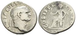 Ancient Coins - Vespasian Silver Denarius 70 AD Pax Olive Branch and Caduceus