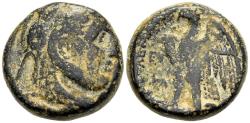 Ancient Coins - Egypt Ptolemy I Soter 305-282 BC AE19 Obol Alexander Wearing Elephant Skin
