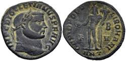Ancient Coins - Ch VF Diocletian AE26 Follis Antioch 300-1 AD GENIO POPVLI ROMANI