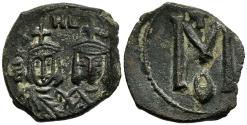 Ancient Coins - Scarce gVF Byzantine Michael II & Theophilus AE19 Syracuse Mint Follis