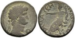 Ancient Coins - Nero Damascus Syria AE24 Tyche Seated Left on Rocks