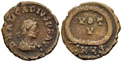 Ancient Coins - F Arcadius AE14 Half Centenionalis Nicomedia Mint VOT V In Wreath