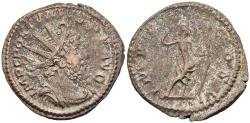 Ancient Coins - Romano-Gallic Empire Postumus Antoninianus Treveri 269 AD Victory Half Nude