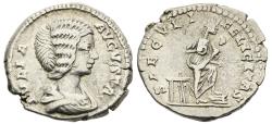 Ancient Coins - Choice VF Julia Domna Denarius Rome 196-211 AD Isis Nursing Horus