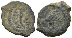 Ancient Coins - Scarce Judean Kingdom Herod the Great 37-4 BC Lepton Cornucopia / Eagle