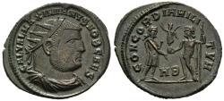 Ancient Coins - Choice gVF Galerius Caesar AE23 Radiate Heraclea 295-6 AD Jupiter