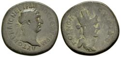 Ancient Coins - Choice F Trajan AE20 Semis Rome Mint for Koinon of Cyprus Bust of Tyche