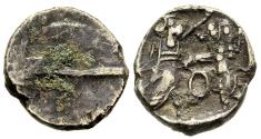 Ancient Coins - VF Sidon Phoenicia Persian Rule Ba'Ashillem II 1/16 Shekel 371-370 BC