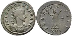 Ancient Coins - Probus Antoninianus Siscia Mint 280 AD Pax Raising Olive Branch Holding Scepter