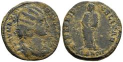Ancient Coins - Rare Fausta AE19 2nd Wife of Constantine the Great Children in Her Arms
